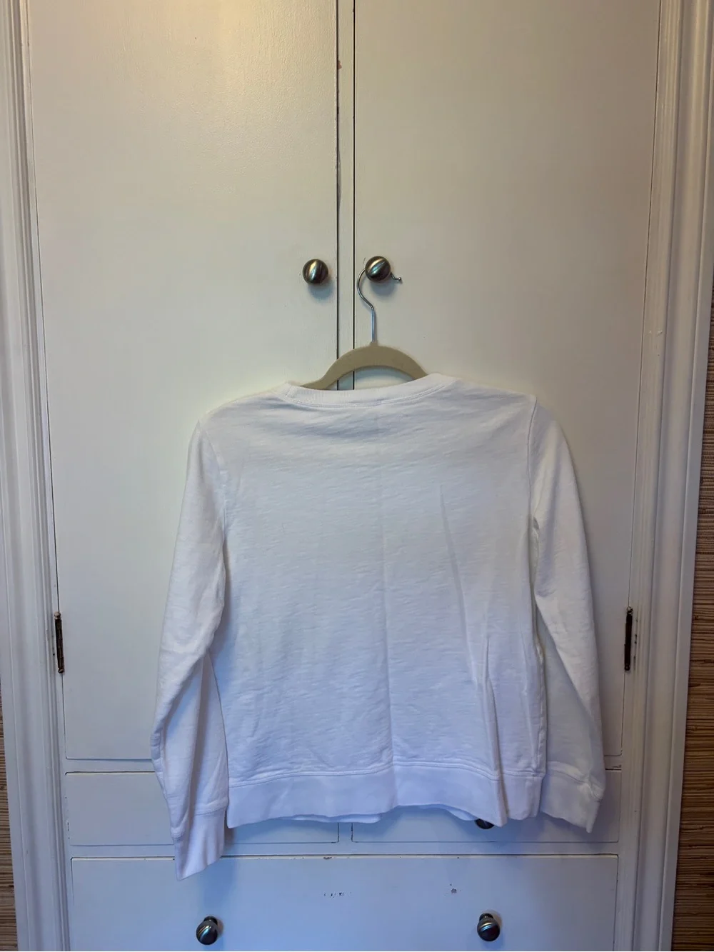 J. Crew White 'Le Weekend' Crewneck Sweatshirt